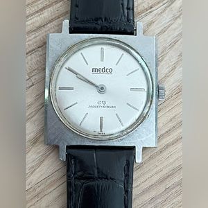 Medco Jaquet-Girard Men’s Watch Super Rare Vintage Mechanical New Leather Strap